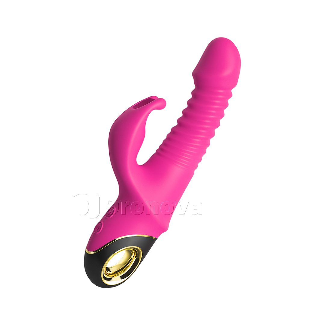 3-in-1 Thrusting Rabbit Vibrator with 9 Vibration Modes