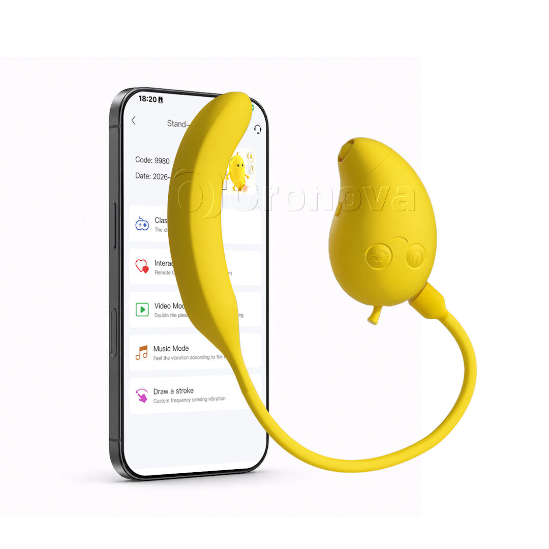 Mango & Banana | 2-in-1 Suction & Tapping Bluetooth Vibrator