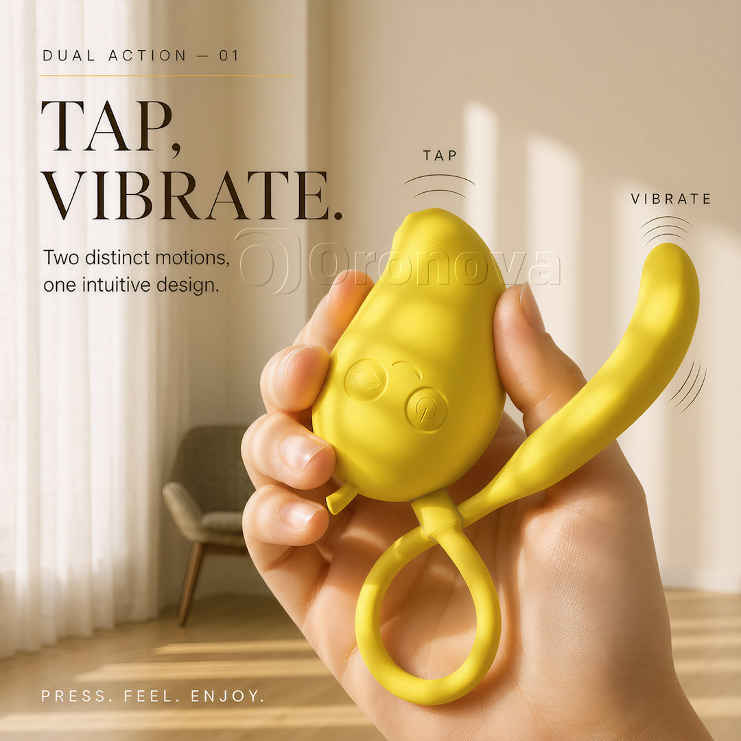 Mango & Banana | 2-in-1 Suction & Tapping Bluetooth Vibrator