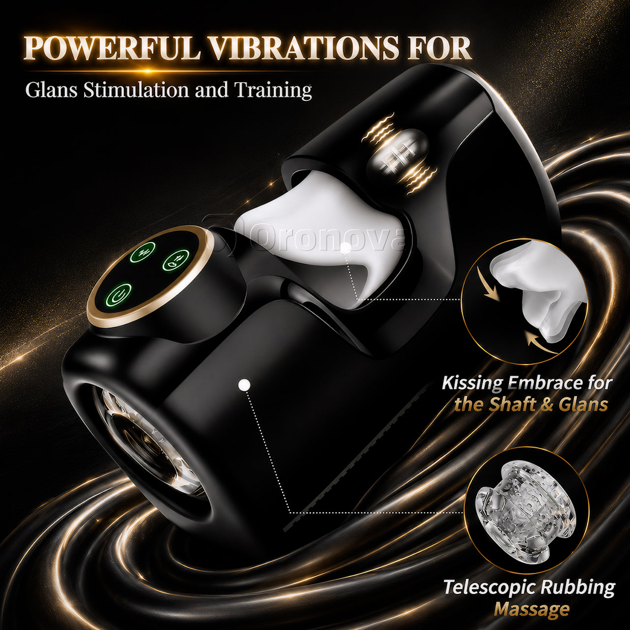 3-in-1 Male Pleasure Device with Vibration, Thrusting & Clenching