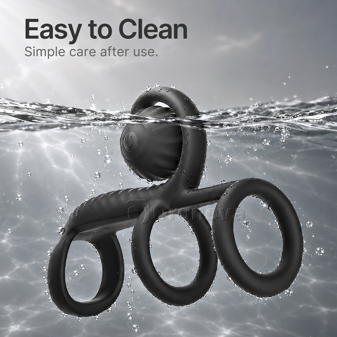 Three-Ring Design | Dual Vibration | Smooth, Rounded Vibration Head