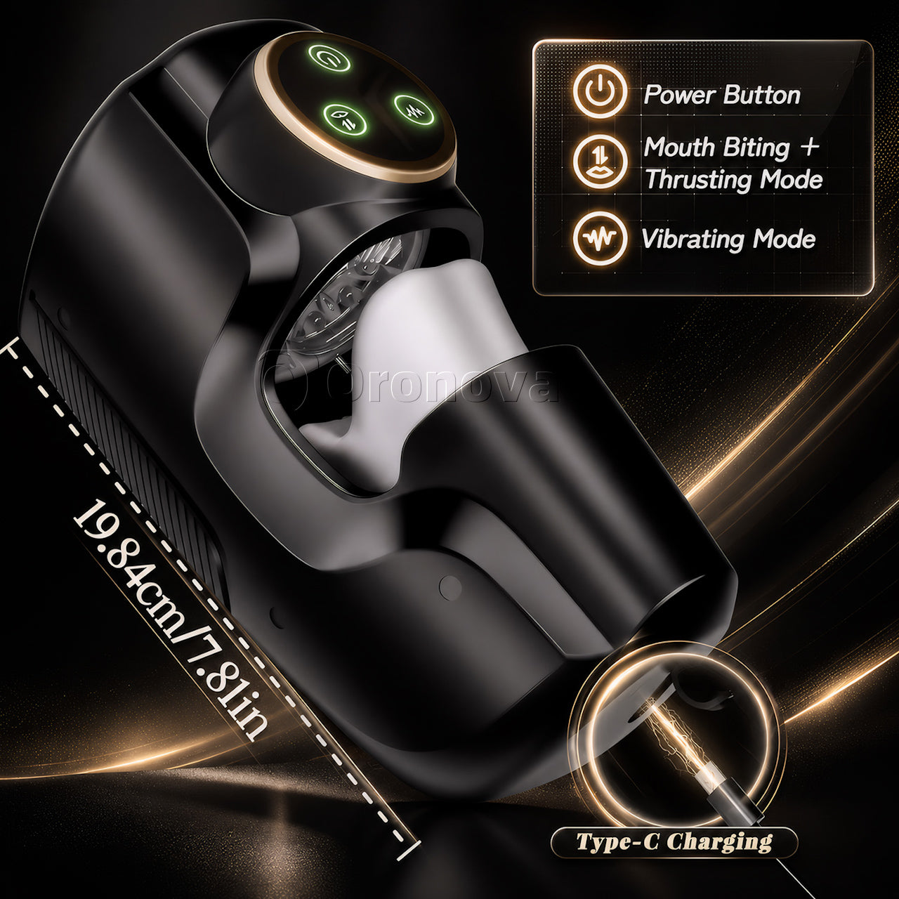 3-in-1 Male Pleasure Device with Vibration, Thrusting & Clenching